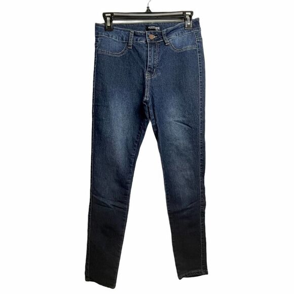 Fashion Nova Dark Wash Skinny Jeans High Waisted Cotton Blend Spandex size 7 - Picture 2 of 11